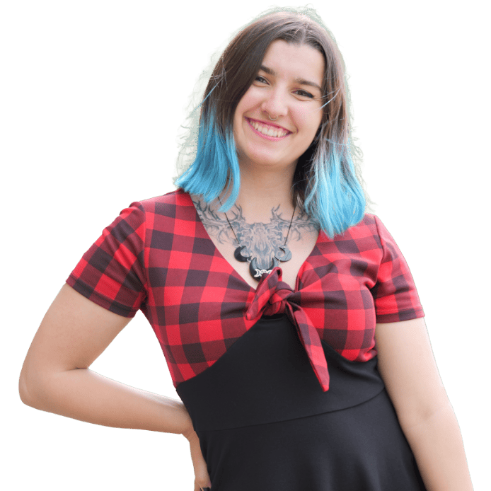 Une photo de la créatrice de la Biquette du Web.