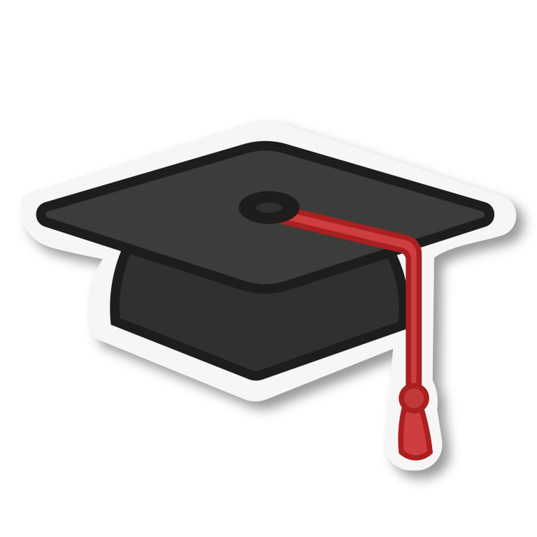 Sticker représentant un chapeau de bachelier.